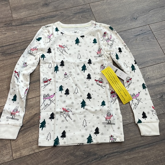 J Crew Girls' glittery printed pajama shirt BC922 Shirt only - Picture 2 of 3